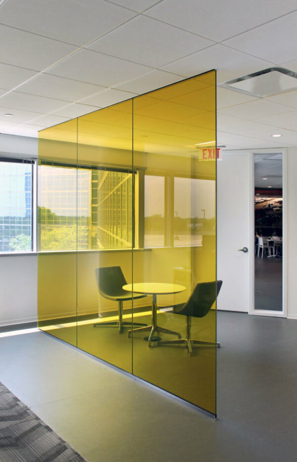 IAA Bendheim Gold Laminated Glass Partition 1 Windows Color –  YELLOW SUN – Sale by the meters