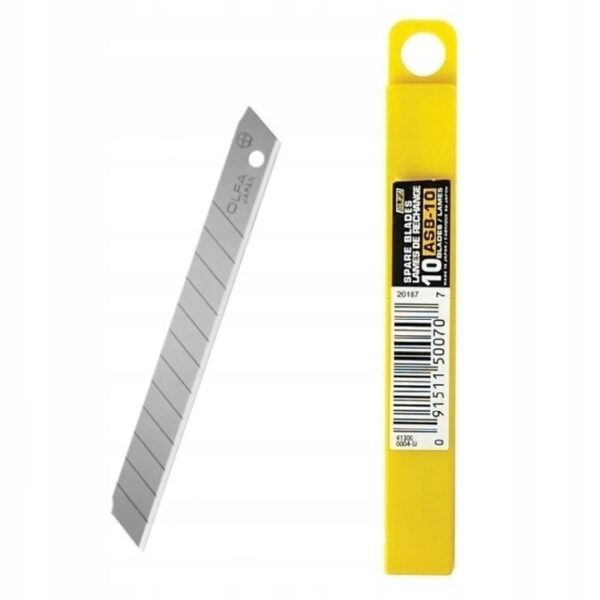 OLFA ASB 10 ZAPASOWE OSTRZA SEGMENTOWE 10szt 9mm OLFA ASB-10 Stainless Blades 9mm (Pack of 10)